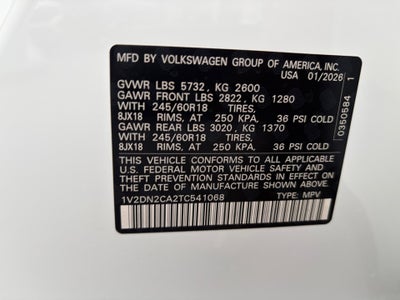 2026 Volkswagen Atlas SE