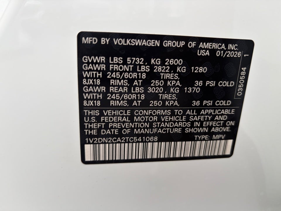 2026 Volkswagen Atlas SE