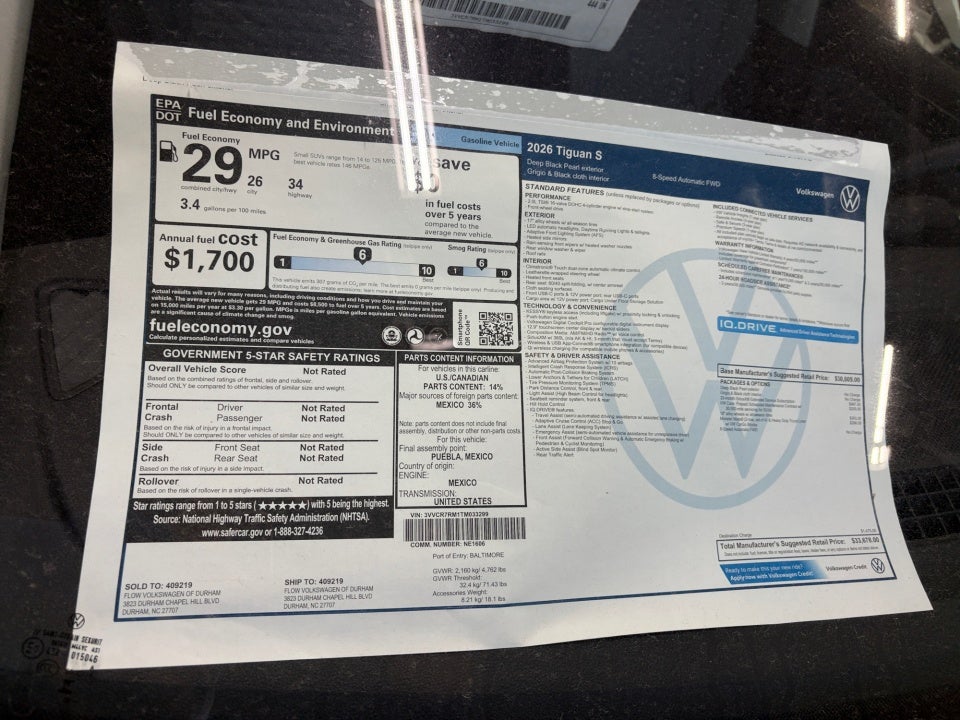 2026 Volkswagen Tiguan S