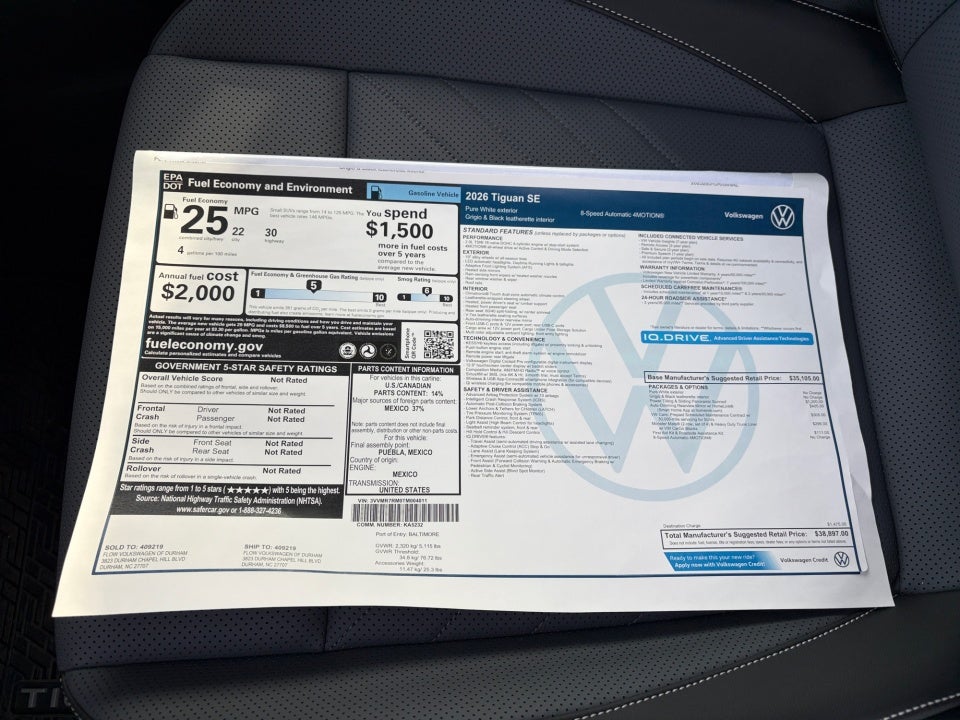 2026 Volkswagen Tiguan SE