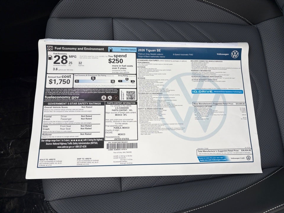 2026 Volkswagen Tiguan SE