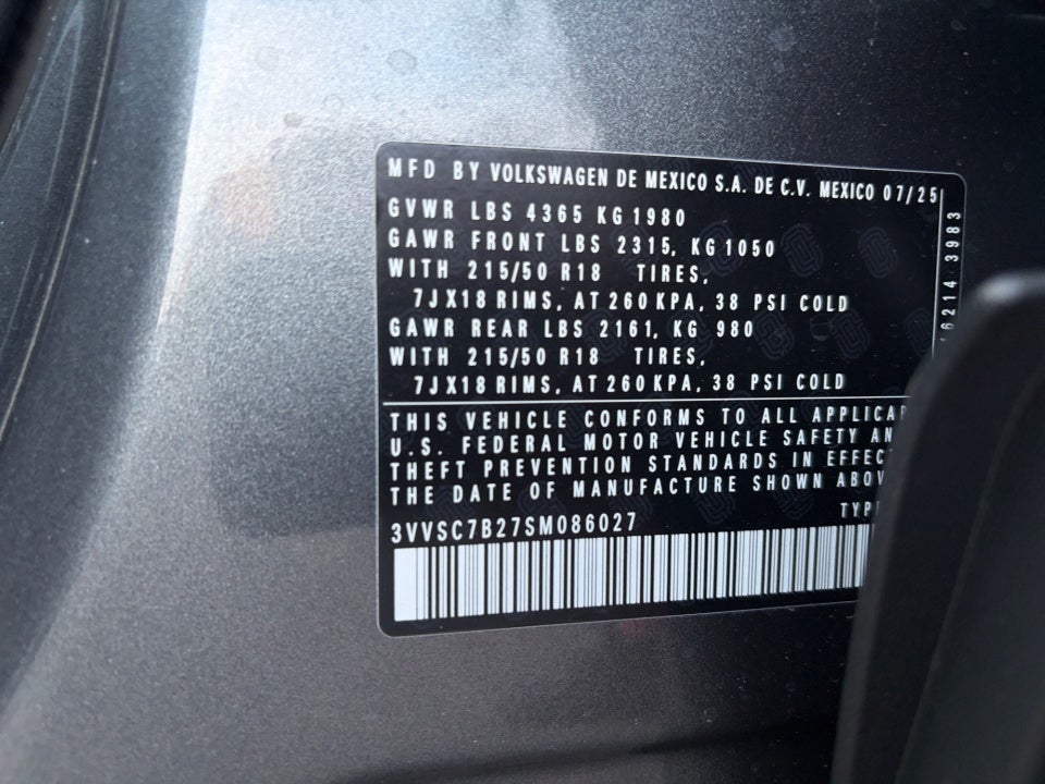 2025 Volkswagen Taos 1.5T SE