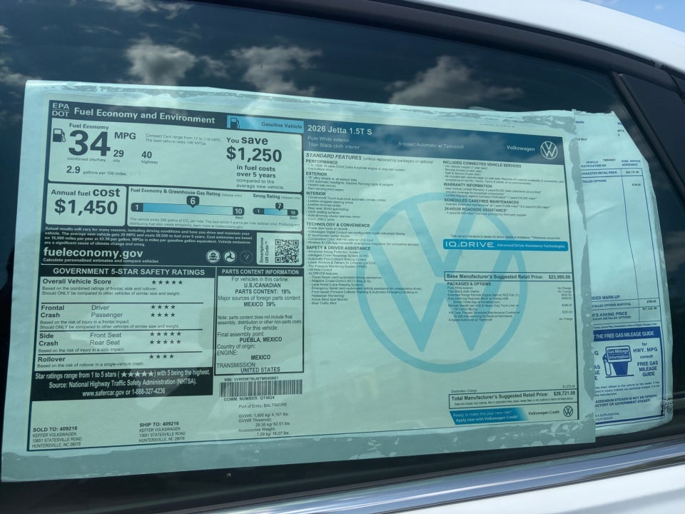 2026 Volkswagen Jetta S