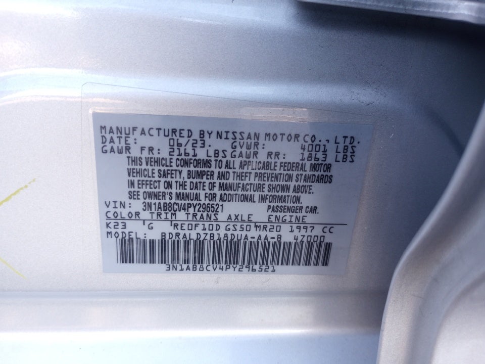 2023 Nissan Sentra SV Xtronic CVT