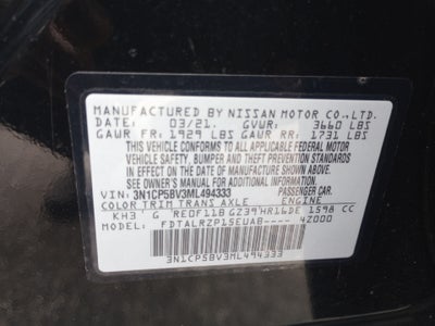 2021 Nissan Kicks S Xtronic CVT