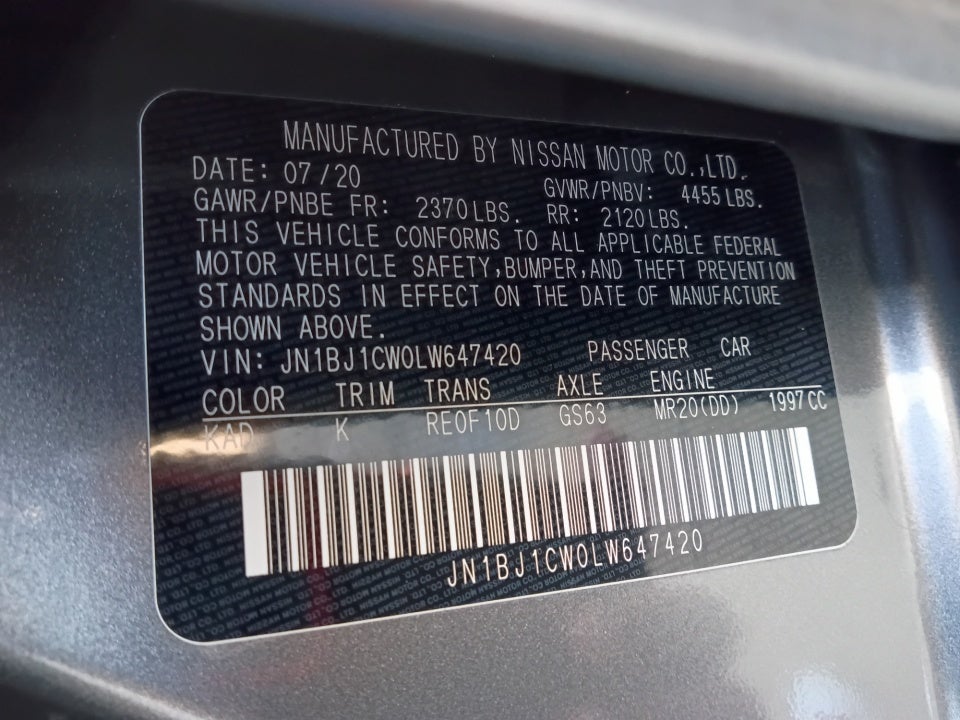 2020 Nissan Rogue Sport SV