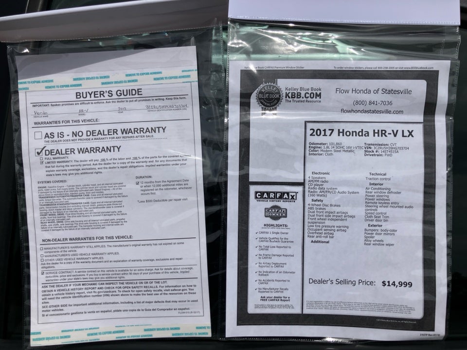 2017 Honda HR-V LX