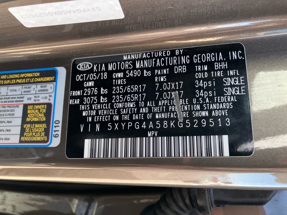 2019 Kia Sorento 3.3L LX