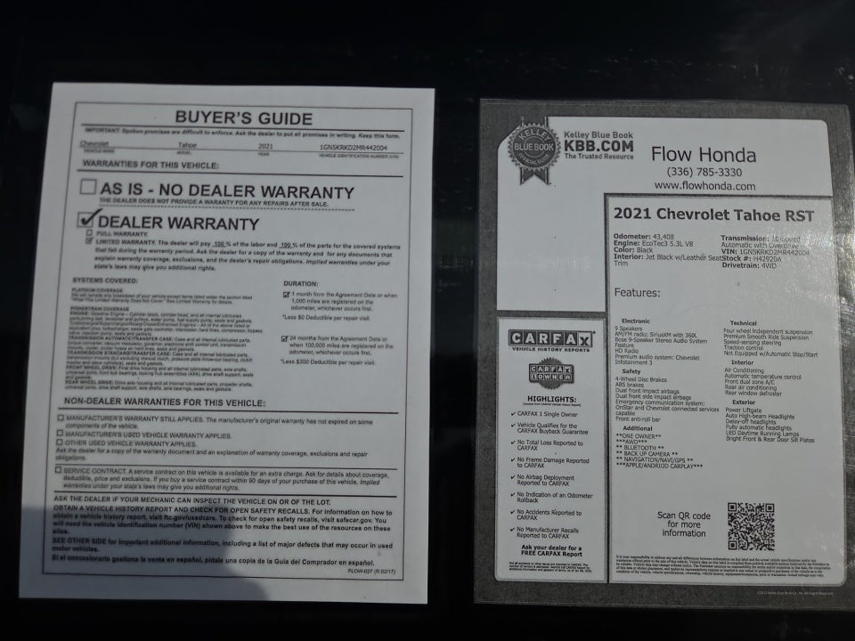 2021 Chevrolet Tahoe 4WD RST