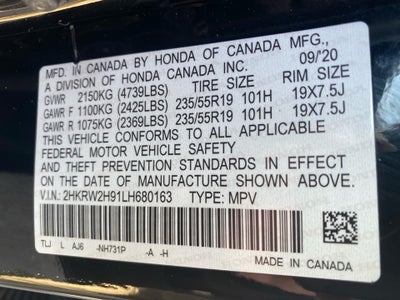 2020 Honda CR-V AWD Touring