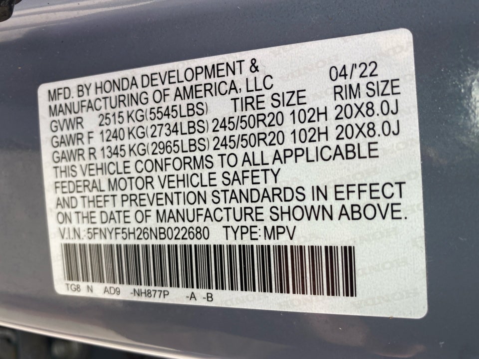 2022 Honda Pilot 2WD Special Edition