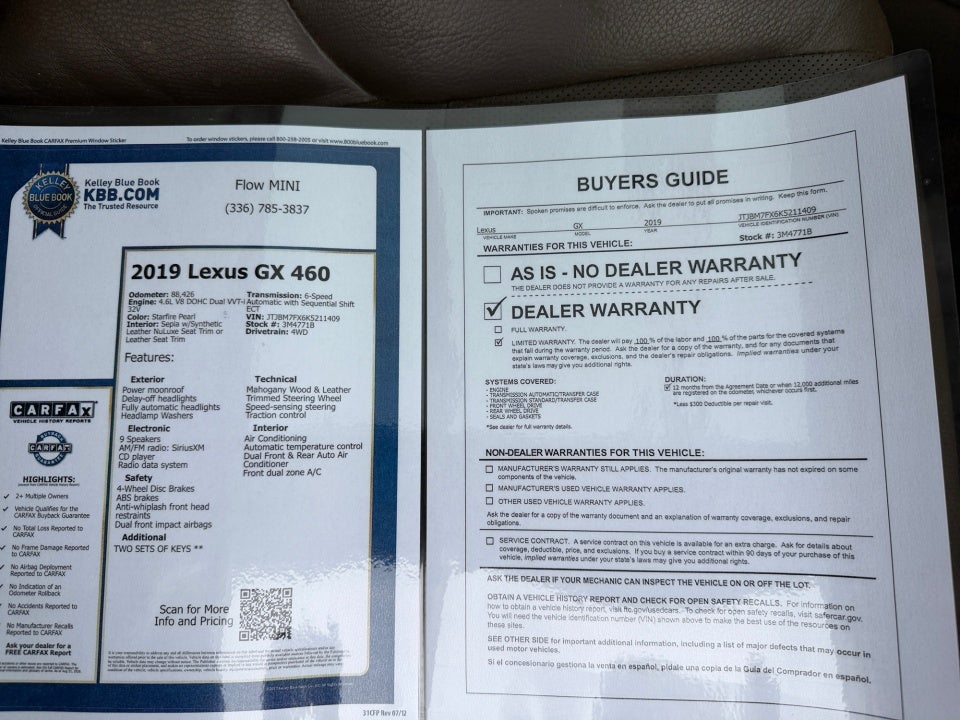 2019 Lexus GX 460 GX 460 Premium