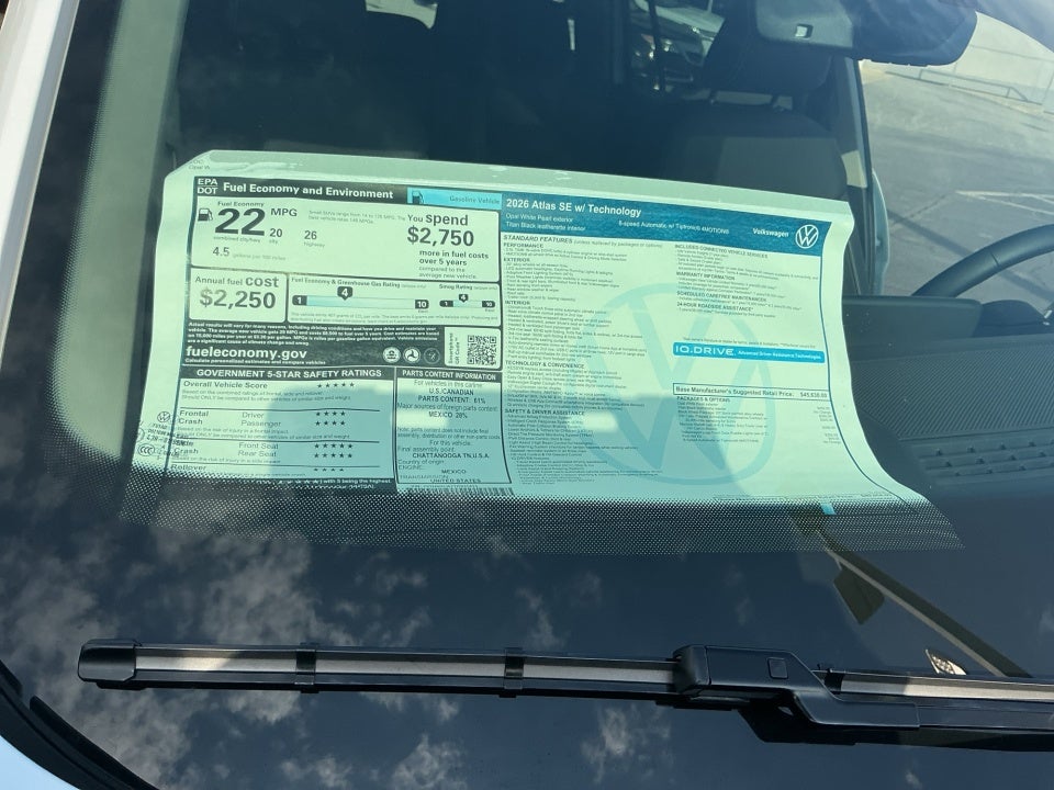 2026 Volkswagen Atlas SE with Technology