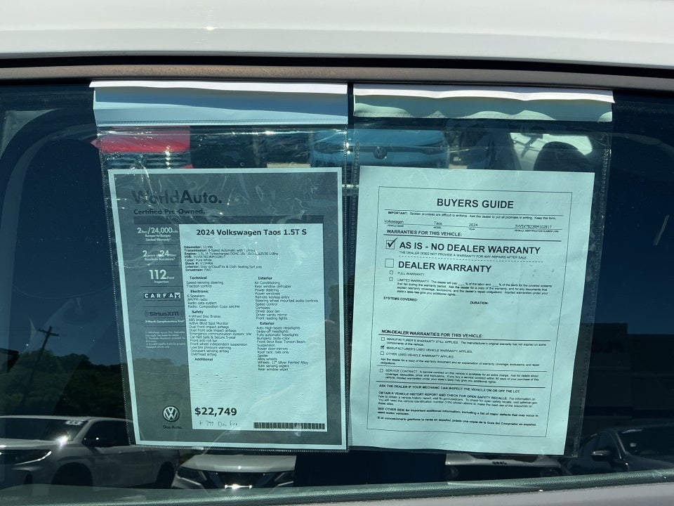 2024 Volkswagen Taos 1.5T S