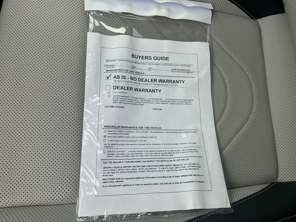 2025 Volkswagen Tiguan 2.0T SE