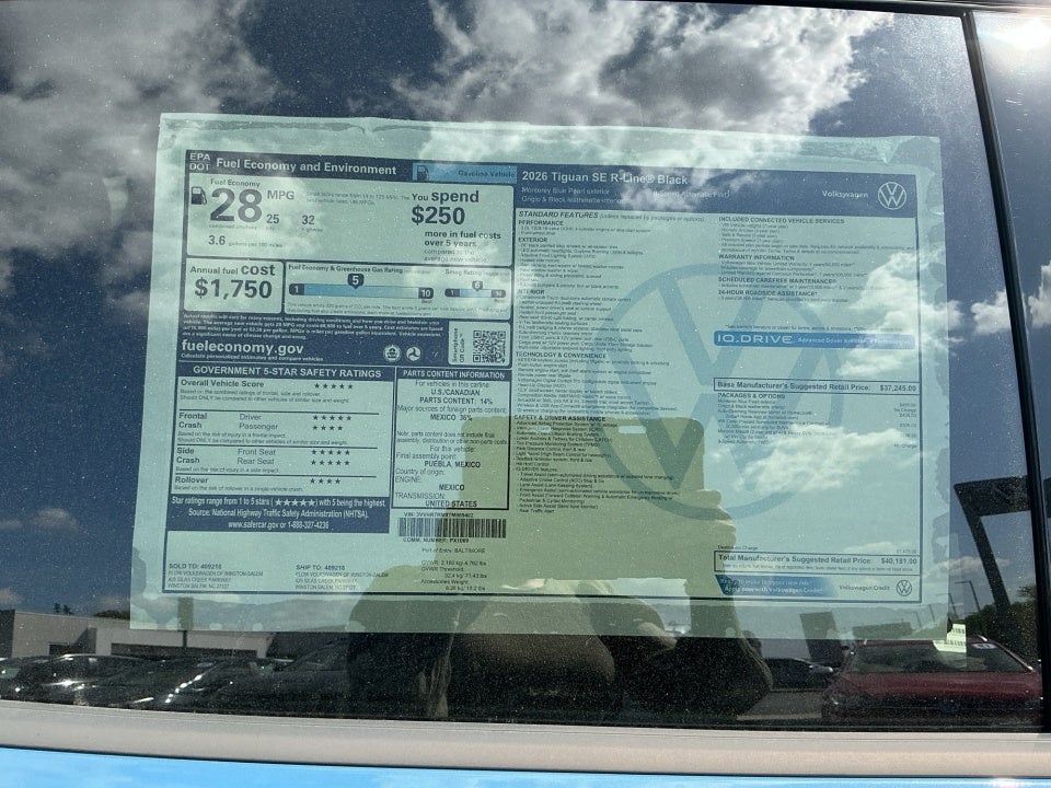 2026 Volkswagen Tiguan SE R-Line Black