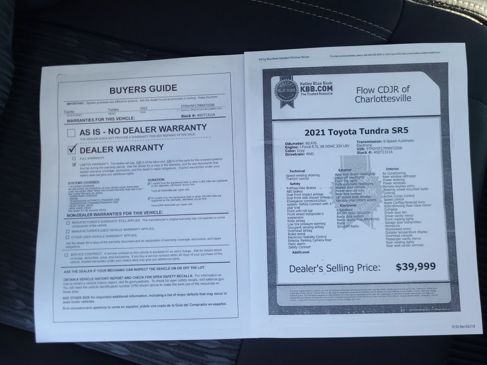 2021 Toyota Tundra SR5