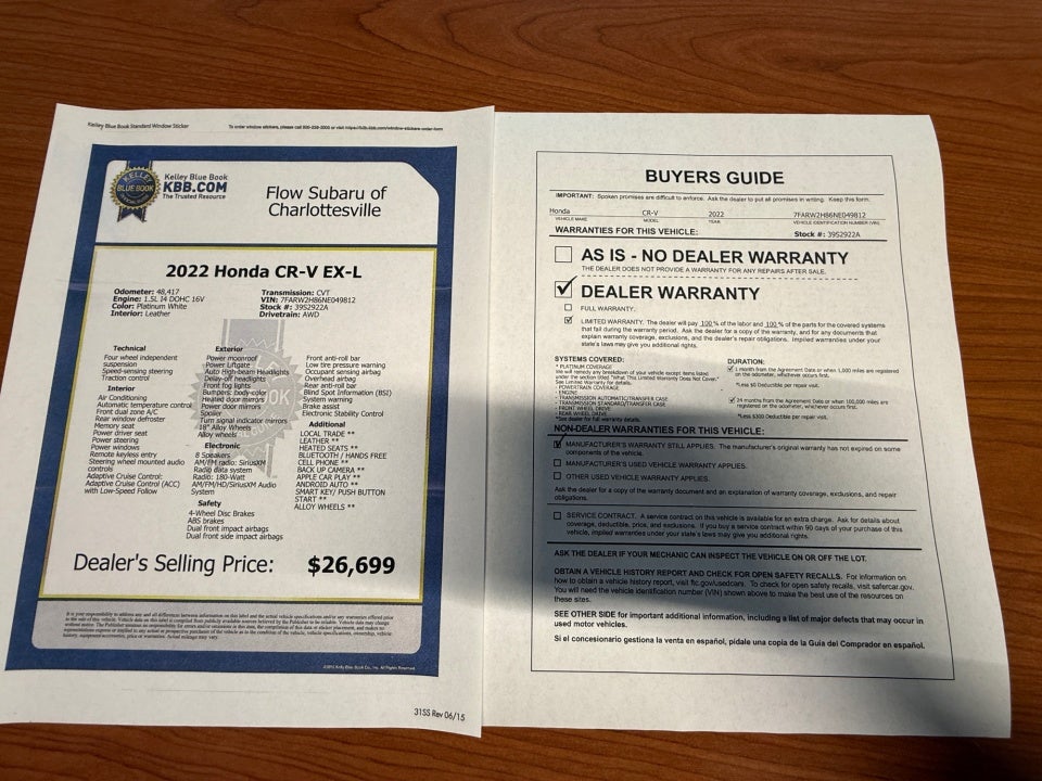 2022 Honda CR-V AWD EX-L