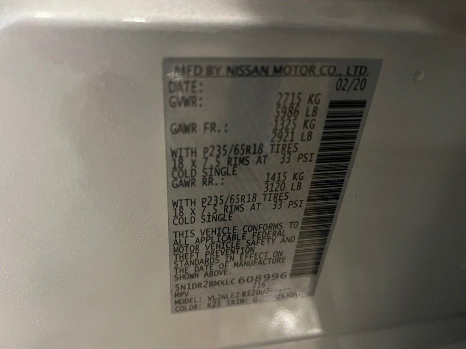 2020 Nissan Pathfinder SV 4WD