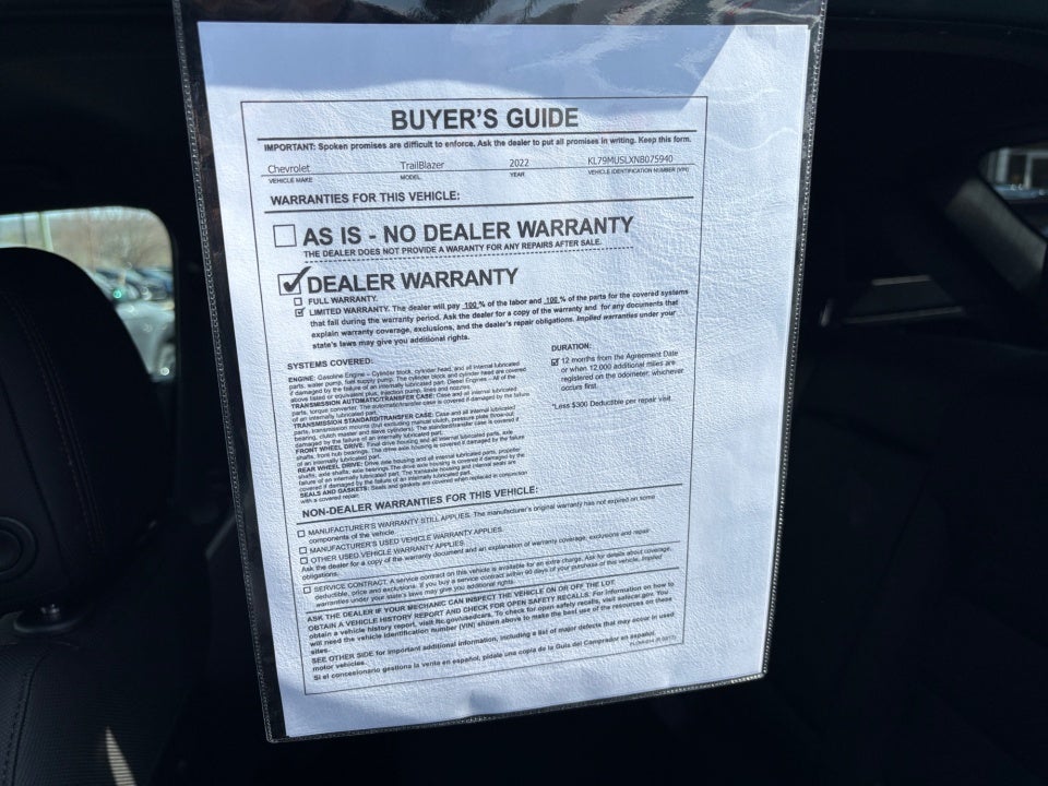 2022 Chevrolet Trailblazer AWD RS