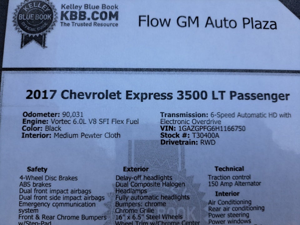 2017 Chevrolet Express 3500 LT