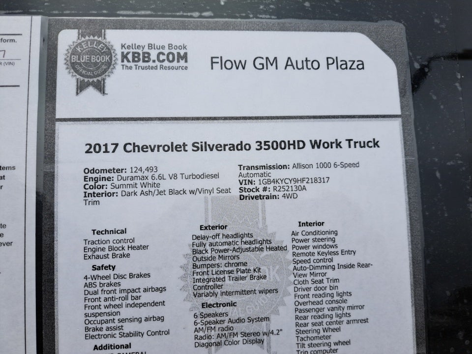 2017 Chevrolet Silverado 3500HD Chassis WT