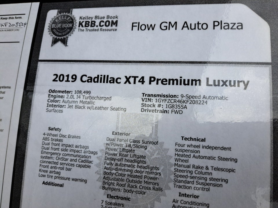 2019 Cadillac XT4 FWD Premium Luxury