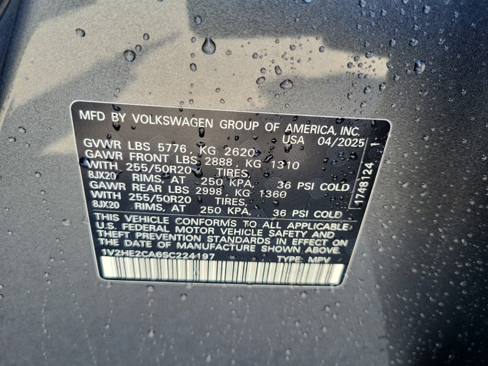 2025 Volkswagen Atlas Cross Sport 2.0T SE w/Technology