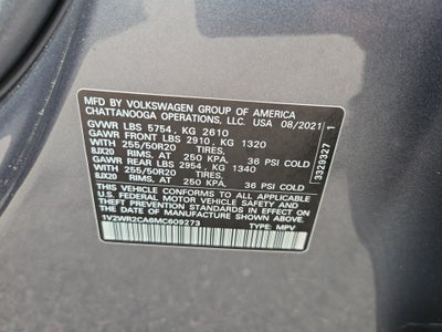 2021 Volkswagen Atlas 3.6L V6 SE w/Technology