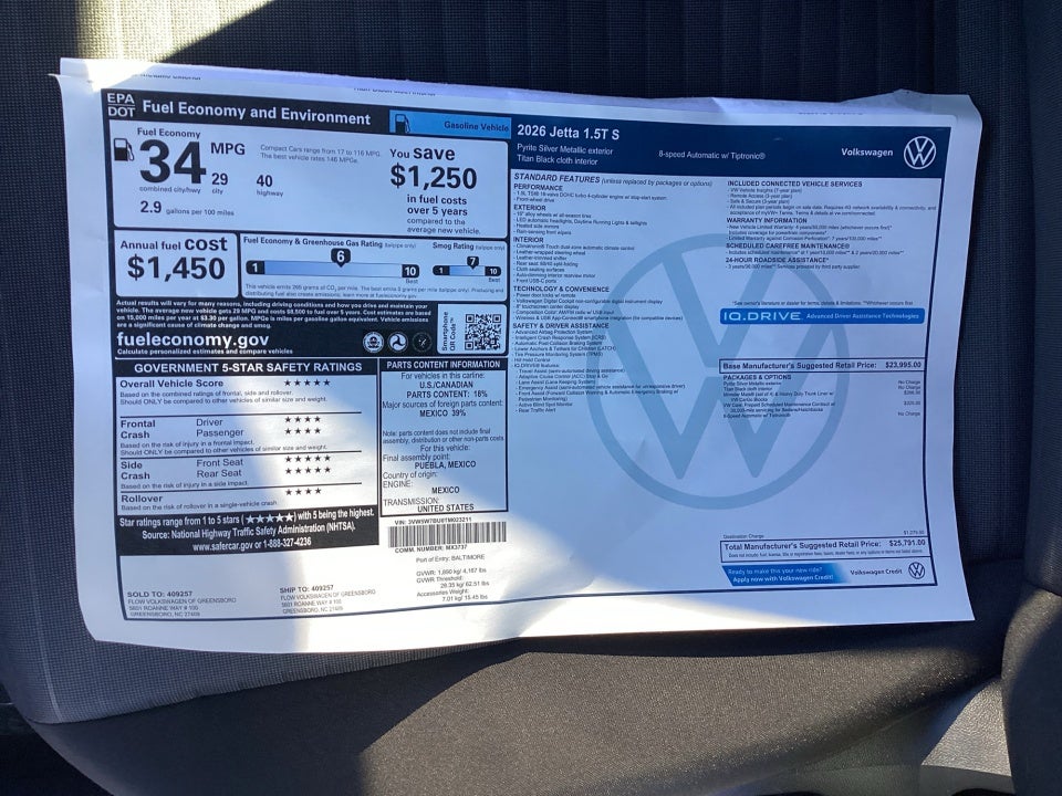 2026 Volkswagen Jetta S