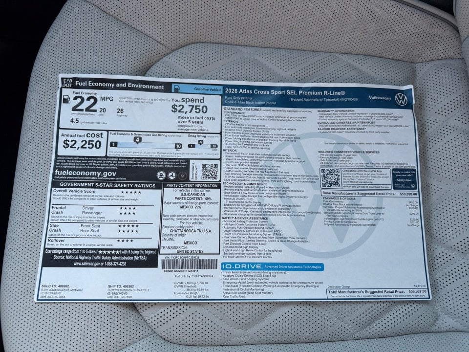 2026 Volkswagen Atlas Cross Sport SEL Premium R-Line
