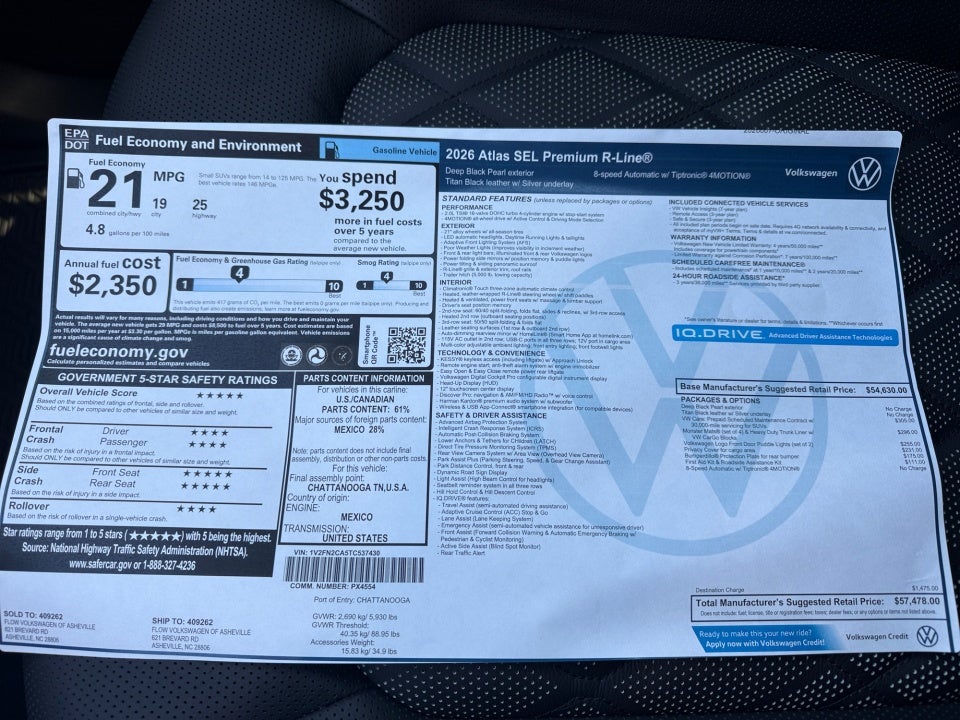 2026 Volkswagen Atlas SEL Premium R-Line