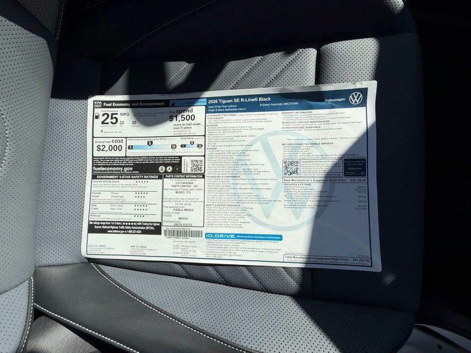 2026 Volkswagen Tiguan SE R-Line Black