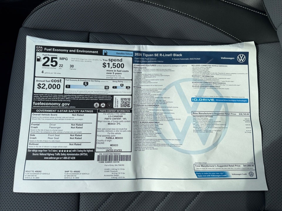 2026 Volkswagen Tiguan SE R-Line Black