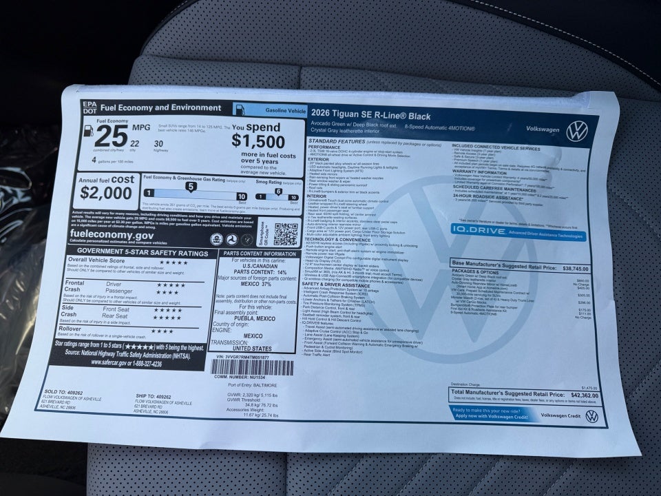 2026 Volkswagen Tiguan SE R-Line Black