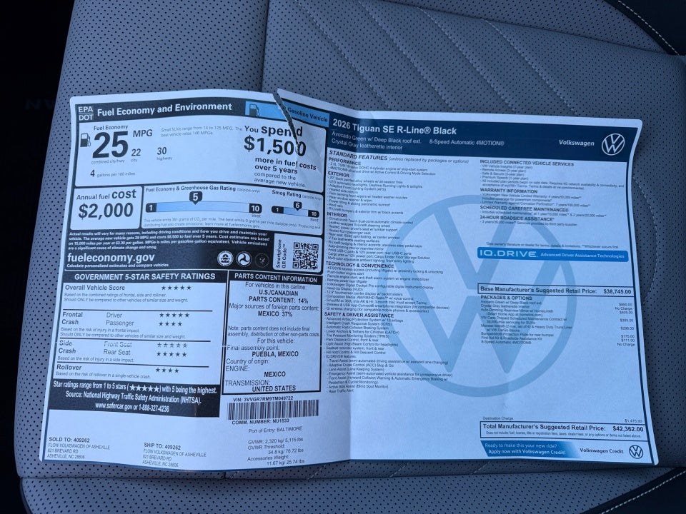 2026 Volkswagen Tiguan SE R-Line Black