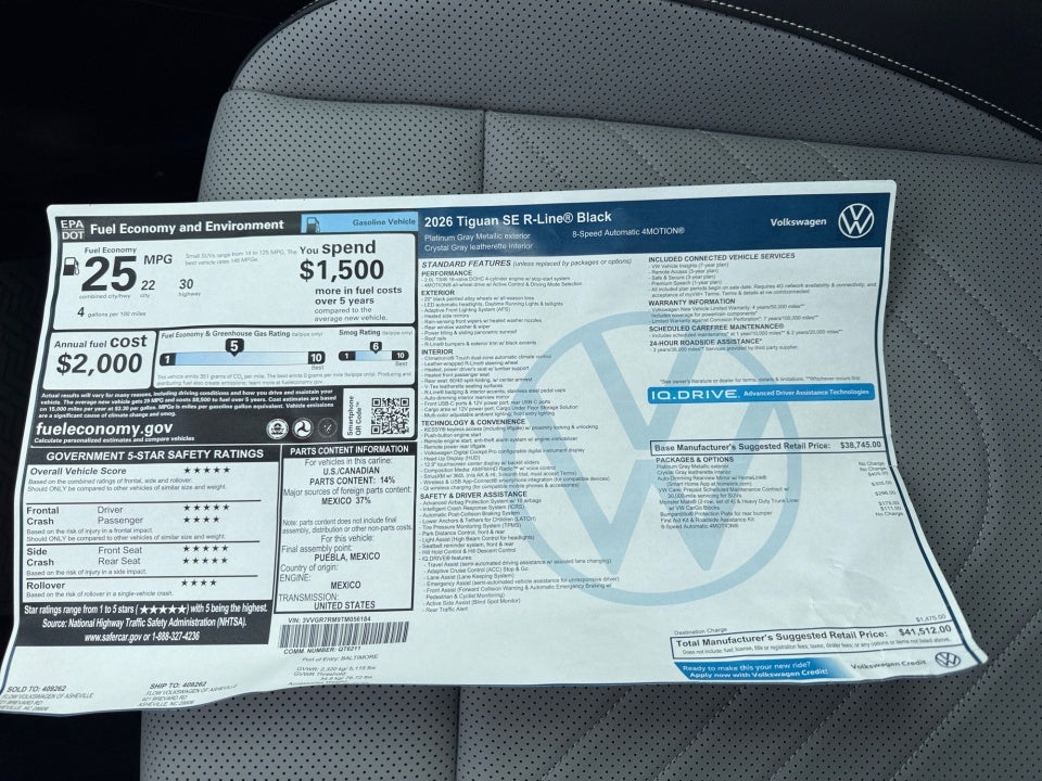 2026 Volkswagen Tiguan SE R-Line Black