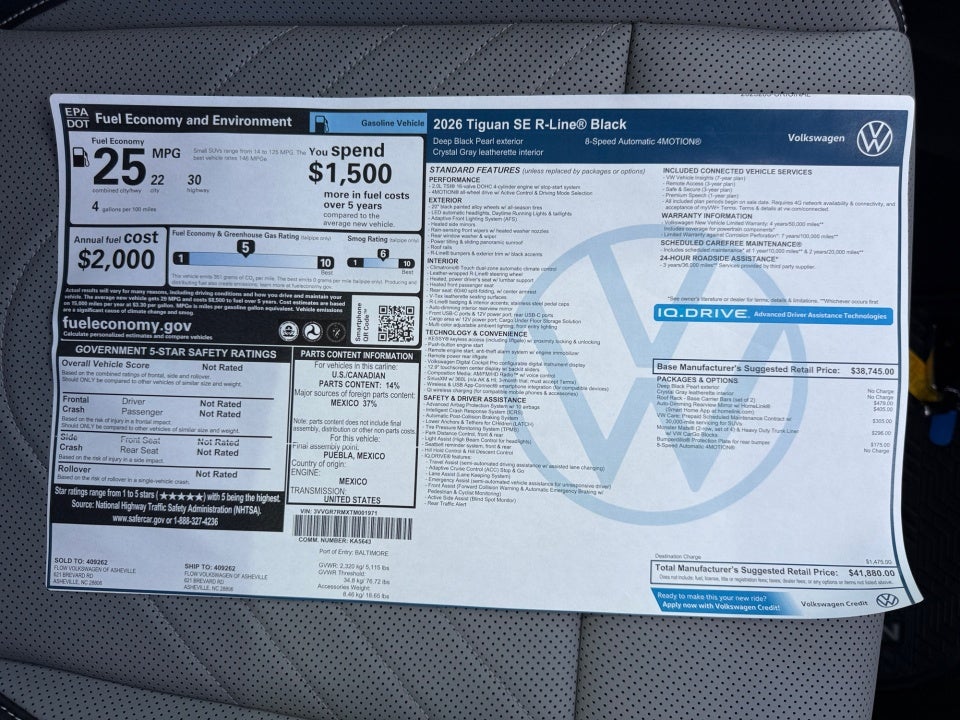 2026 Volkswagen Tiguan SE R-Line Black