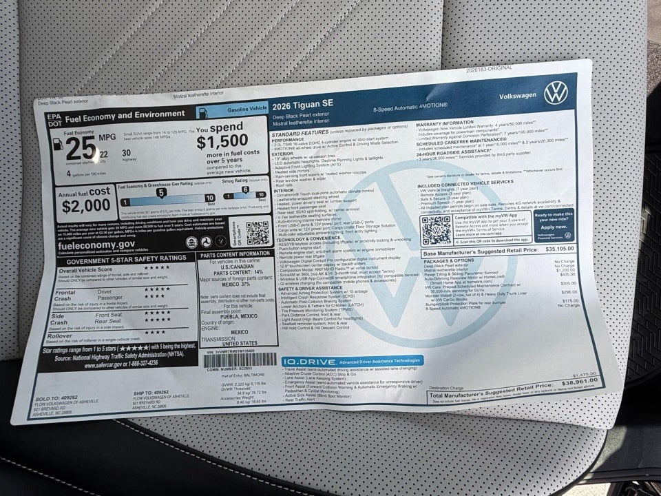 2026 Volkswagen Tiguan SE
