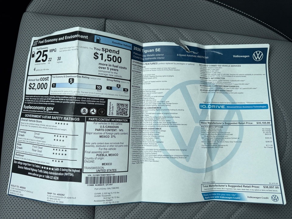 2026 Volkswagen Tiguan SE