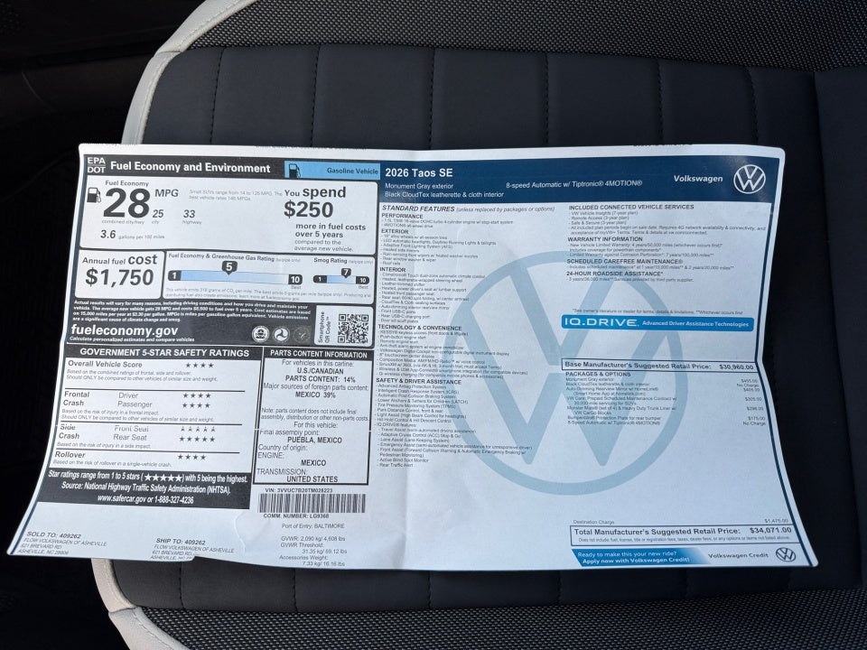 2026 Volkswagen Taos SE