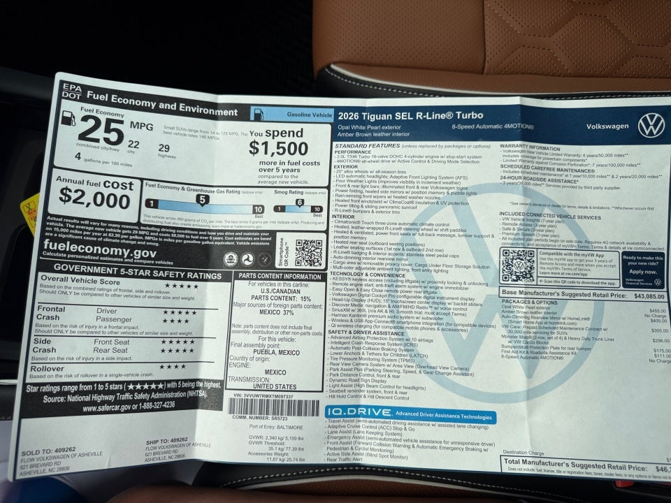 2026 Volkswagen Tiguan SEL R-Line Turbo