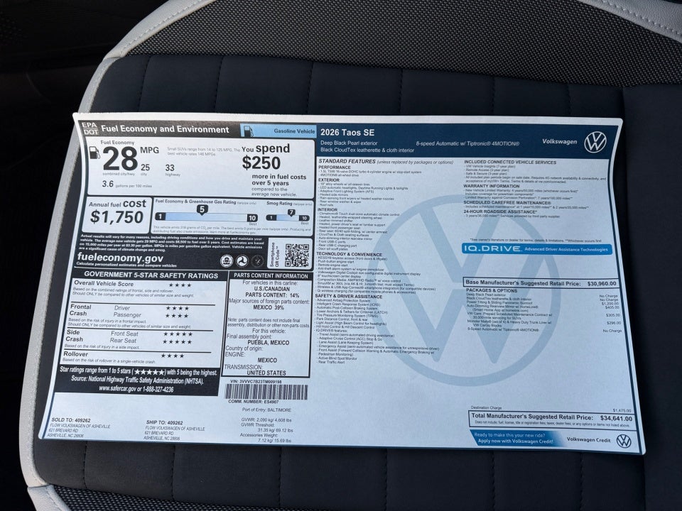 2026 Volkswagen Taos SE