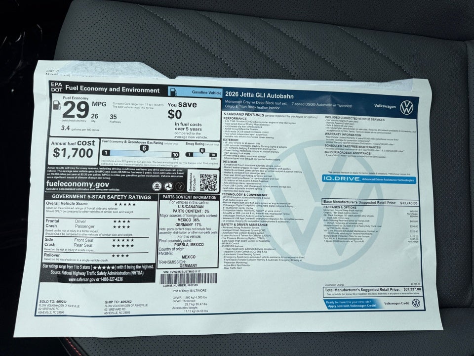 2026 Volkswagen Jetta GLI Autobahn