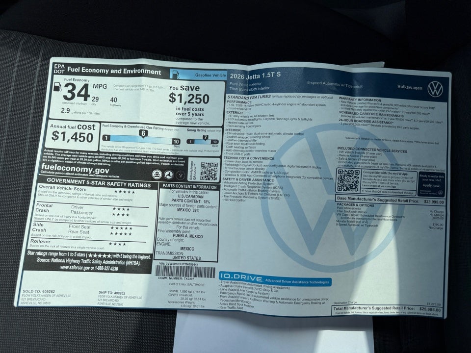 2026 Volkswagen Jetta S