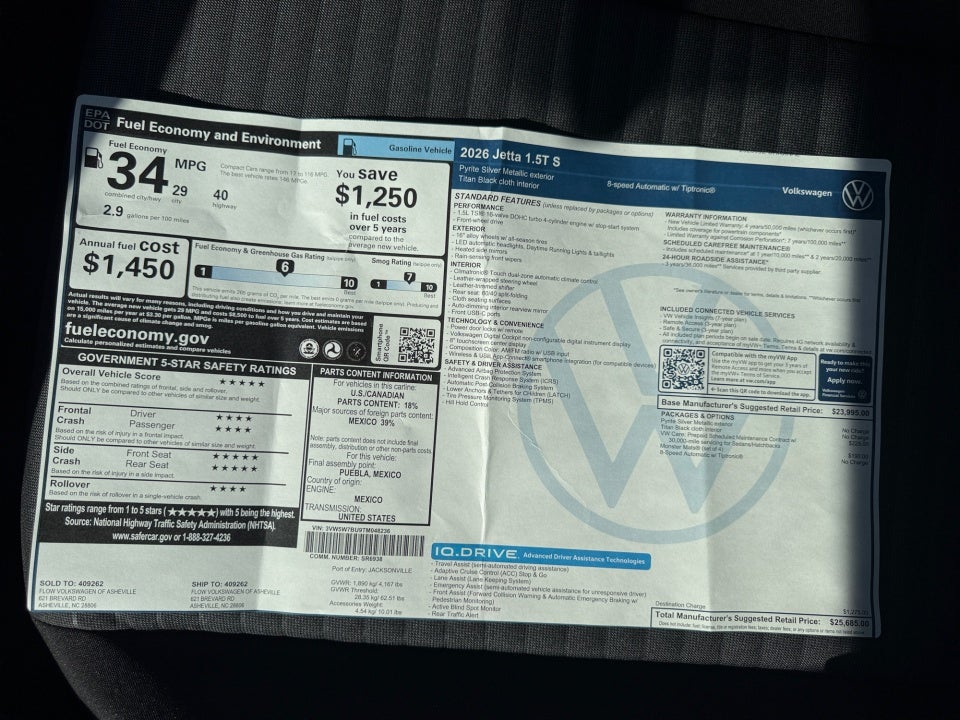 2026 Volkswagen Jetta S