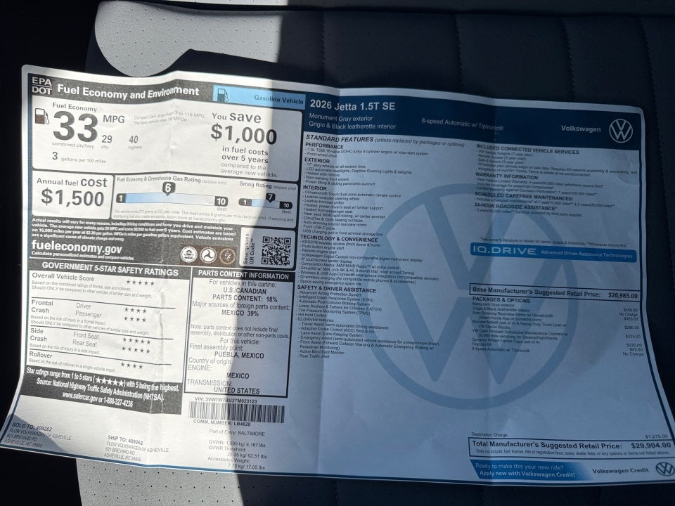 2026 Volkswagen Jetta SE