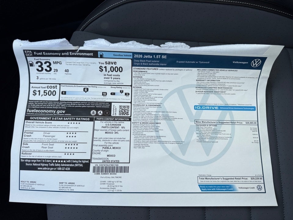 2026 Volkswagen Jetta SE