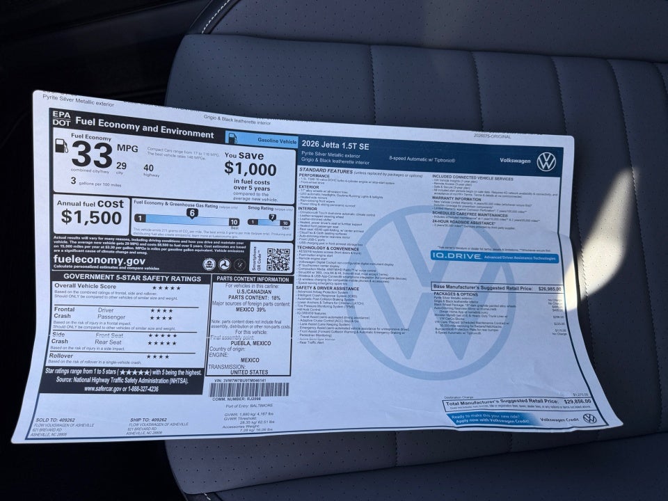 2026 Volkswagen Jetta SE