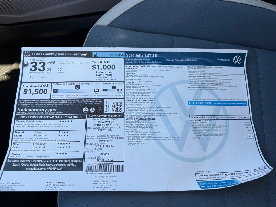 2026 Volkswagen Jetta SE